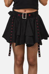 Dangerfield - Heathen Goth Eyelet Skort - black