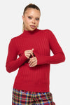 Dangerfield - Crowned Knit Top - red