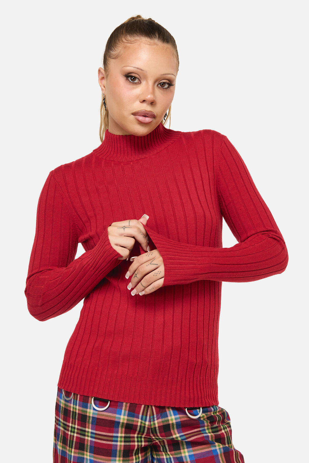 Dangerfield - Crowned Knit Top - red