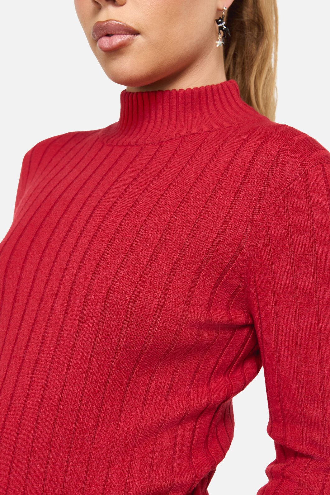Dangerfield - Crowned Knit Top - red