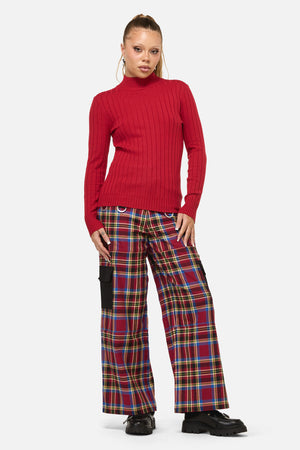 Dangerfield - Crowned Knit Top - red