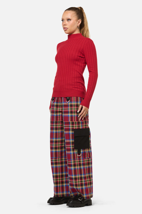 Dangerfield - Crowned Knit Top - red