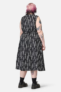 Dangerfield - Curve Dagger Goth Maxi Dress - black