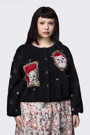 Dangerfield - Curve Official Portrait Cardigan - black