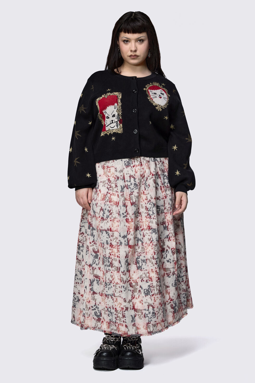 Dangerfield - Curve Official Portrait Cardigan - black
