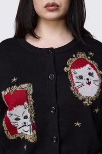 Dangerfield - Curve Official Portrait Cardigan - black