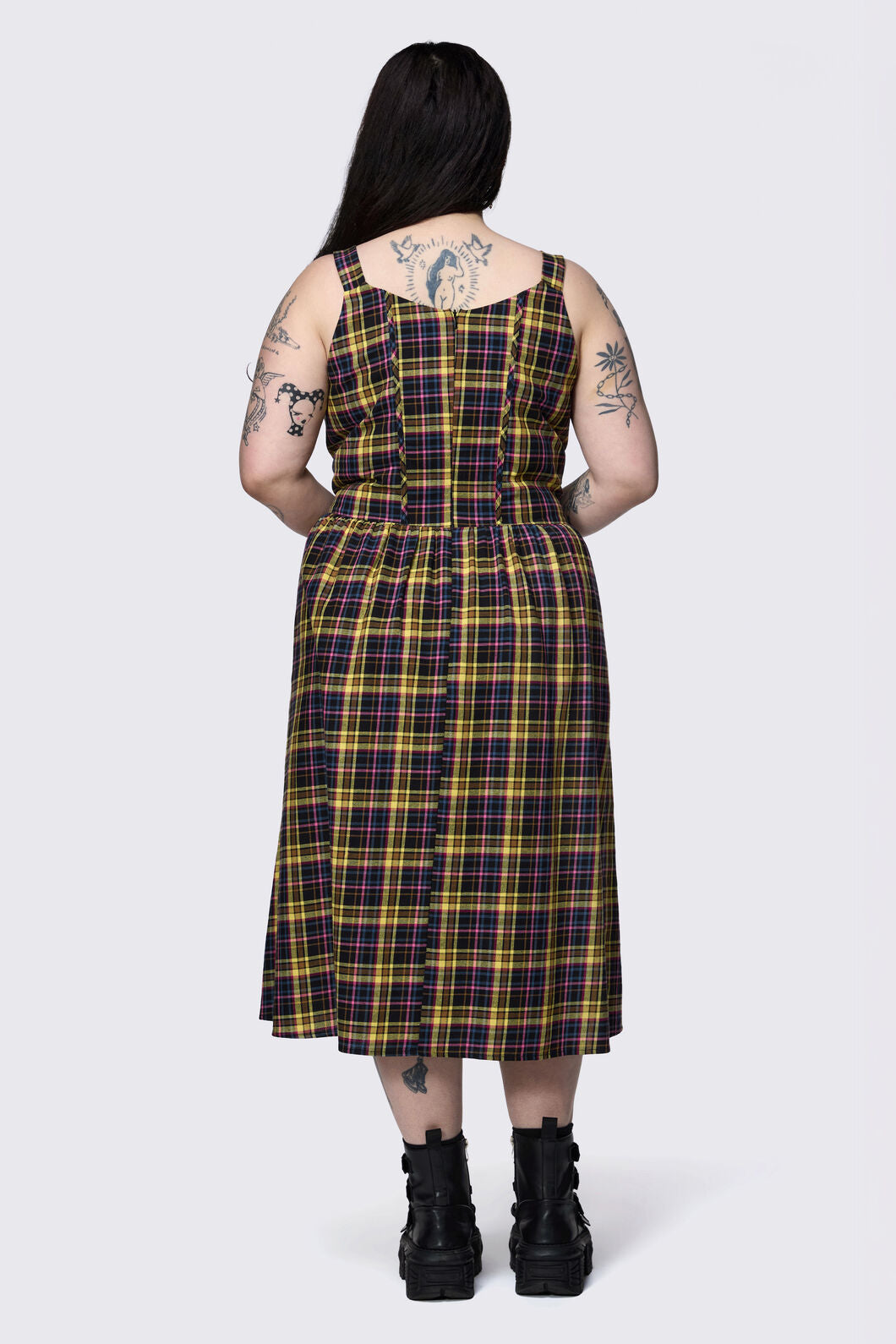 Dangerfield - Curve Forest Dweller Tartan Dress - multi