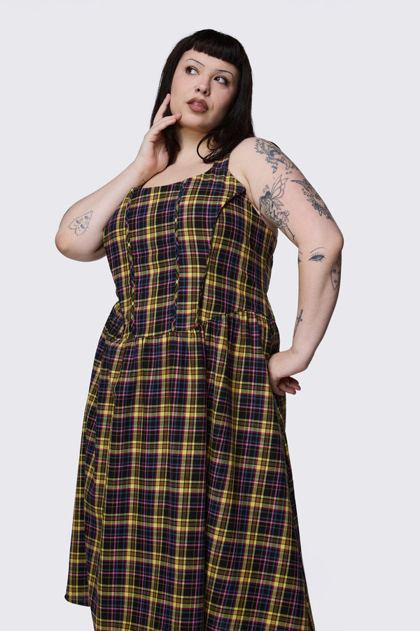 Dangerfield - Curve Forest Dweller Tartan Dress - multi