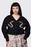 Dangerfield - Curve Slithering Goth Cardigan - black