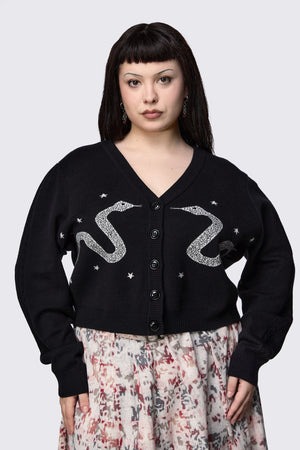 Dangerfield - Curve Slithering Goth Cardigan - black