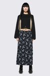 Dangerfield - Archangel Print Goth Midi Skirt - black-white