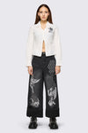 Dangerfield - Archangel Basic Low Cut Blouse - white