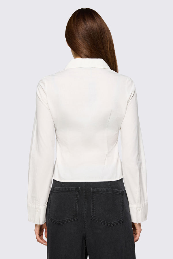 Dangerfield - Archangel Basic Low Cut Blouse - white