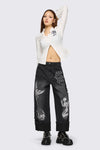 Dangerfield - Archangel Print Distressed Jean - grey