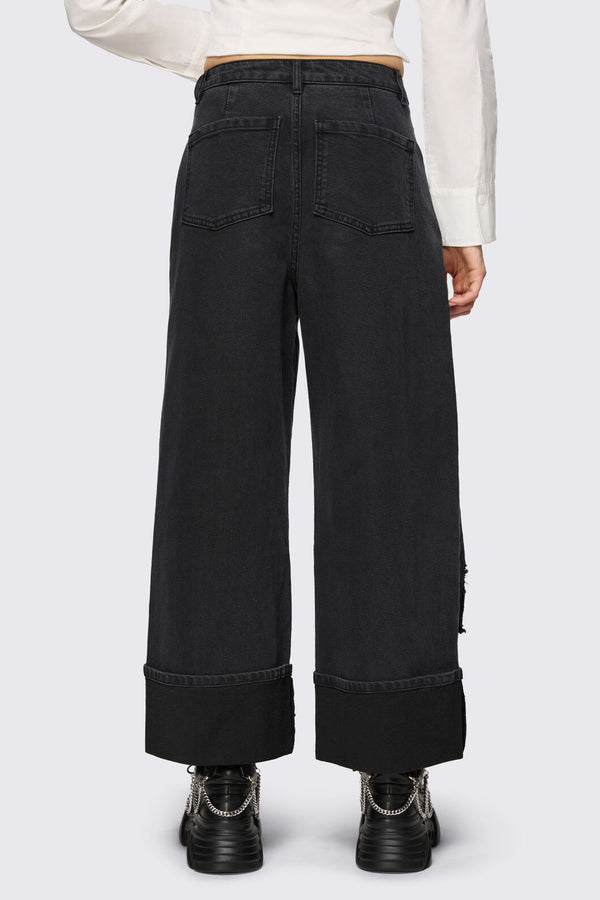 Dangerfield - Archangel Print Distressed Jean - grey