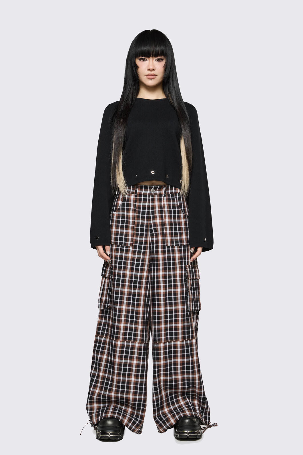 Dangerfield - Archangel Tartan Cargo Pant - brown