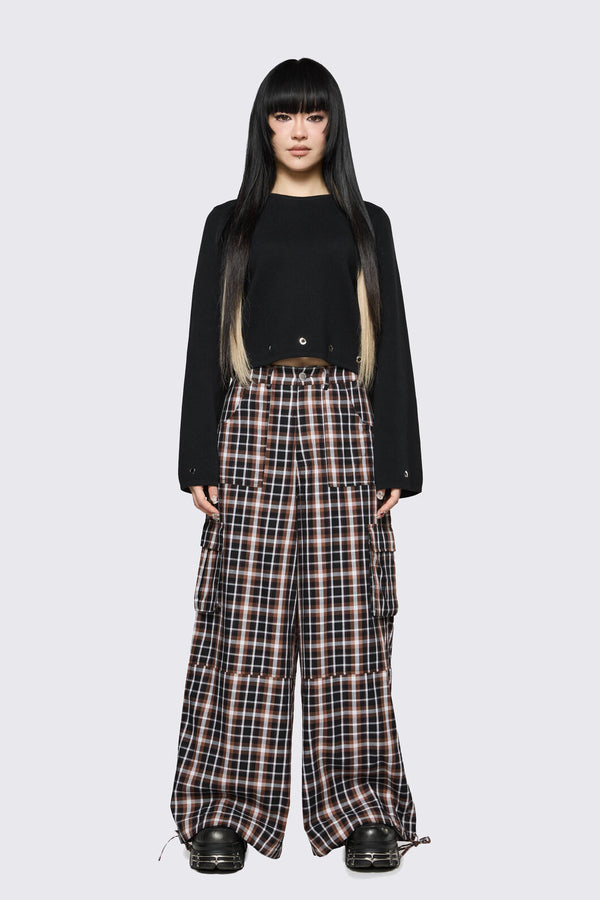 Dangerfield - Archangel Tartan Cargo Pant - brown