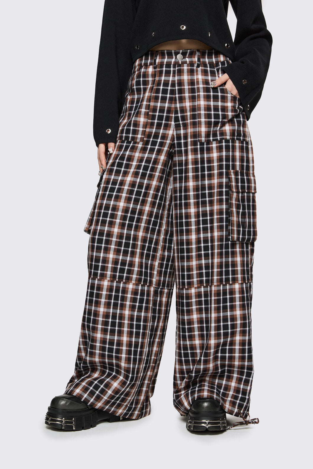 Dangerfield - Archangel Tartan Cargo Pant - brown