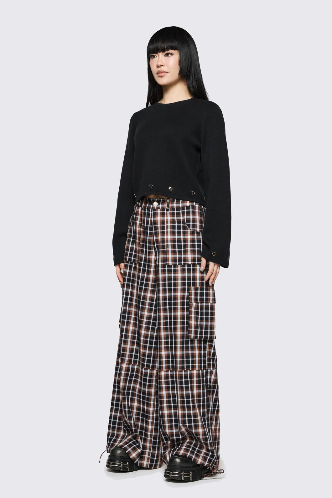 Dangerfield - Archangel Tartan Cargo Pant - brown