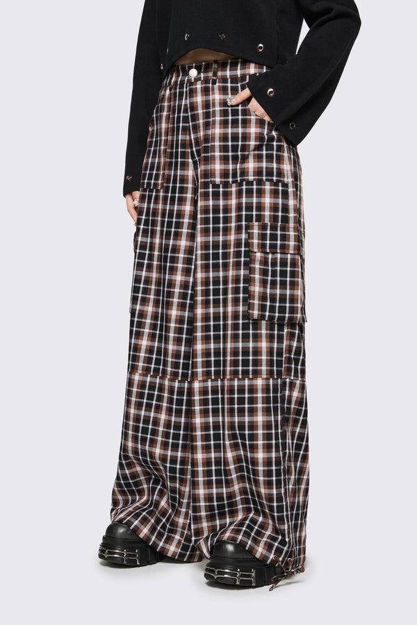 Dangerfield - Archangel Tartan Cargo Pant - brown
