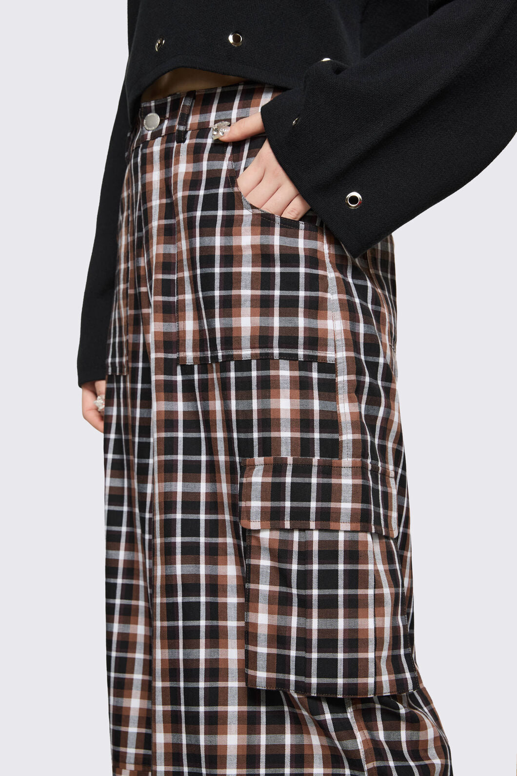 Dangerfield - Archangel Tartan Cargo Pant - brown
