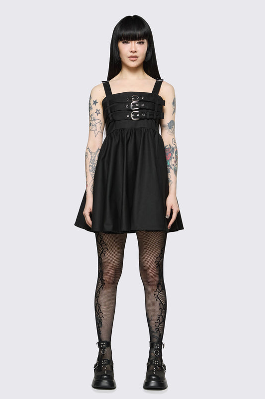 Dangerfield - Cindy Buckle Mini Dress - black