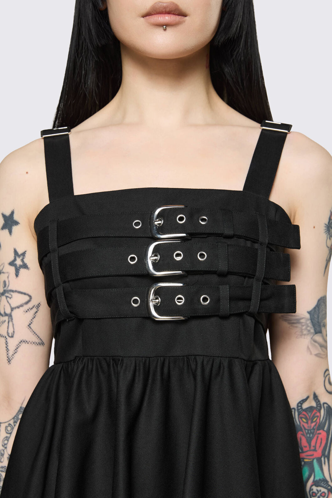 Dangerfield - Cindy Buckle Mini Dress - black