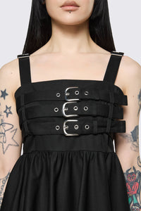 Dangerfield - Cindy Buckle Mini Dress - black