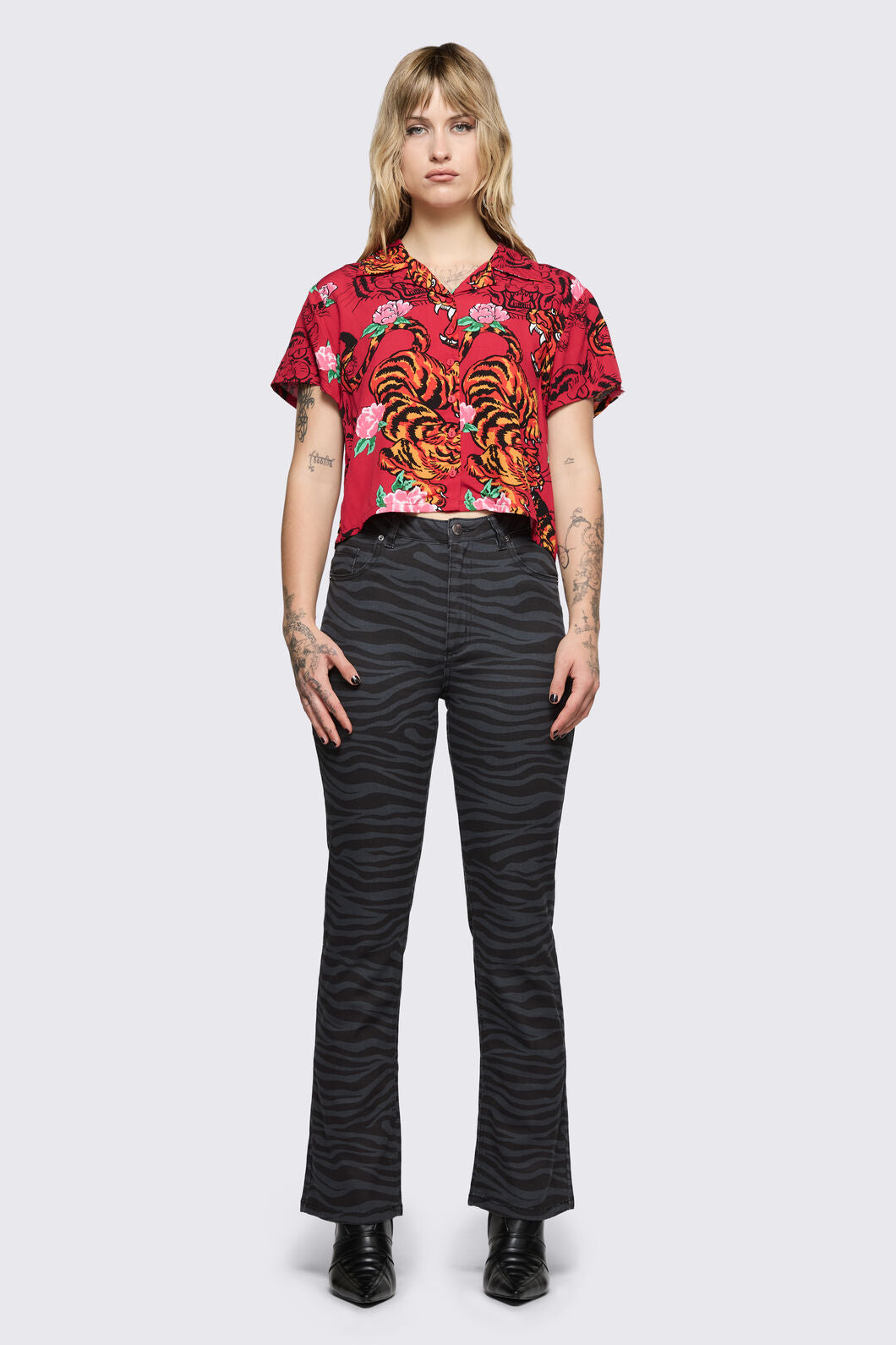 Dangerfield - Big Cat Blouse - red