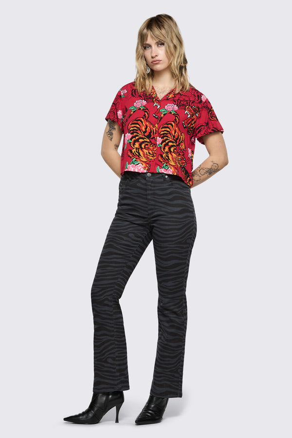 Dangerfield - Big Cat Blouse - red
