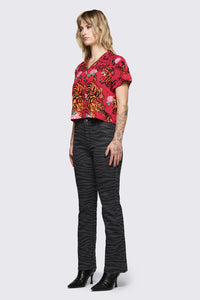 Dangerfield - Big Cat Blouse - red