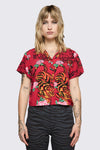 Dangerfield - Big Cat Blouse - red