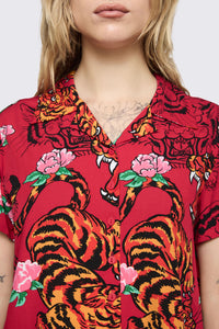 Dangerfield - Big Cat Blouse - red