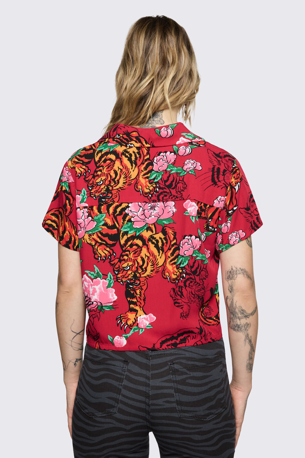 Dangerfield - Big Cat Blouse - red