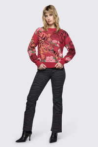 Dangerfield - Big Cat Knit - red