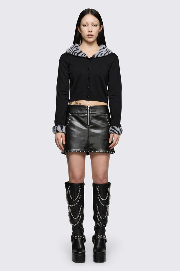 Dangerfield - Untamed Stripe Cardigan - black