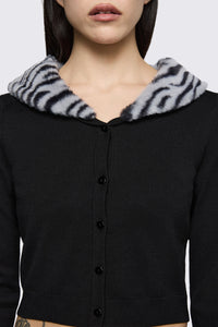 Dangerfield - Untamed Stripe Cardigan - black