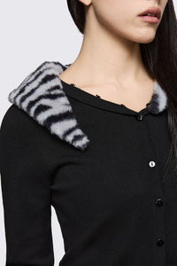 Dangerfield - Untamed Stripe Cardigan - black