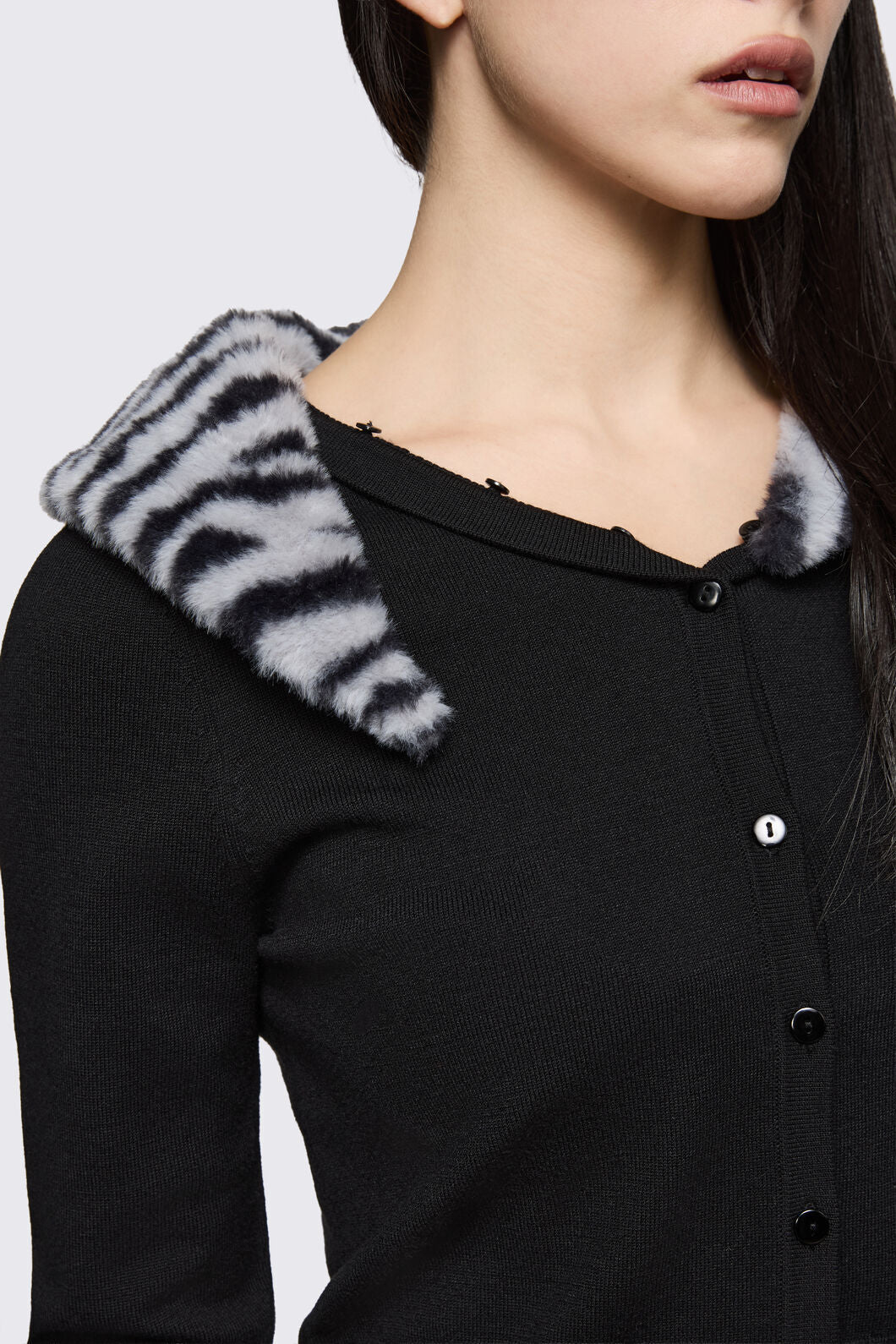 Dangerfield - Untamed Stripe Cardigan - black