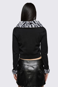 Dangerfield - Untamed Stripe Cardigan - black
