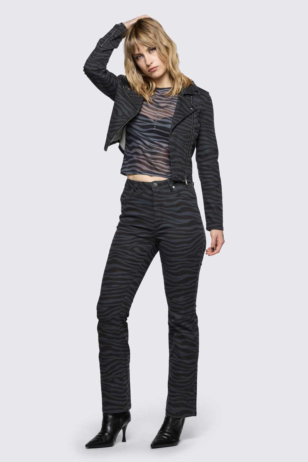 Dangerfield - Untamed Stripe Jacket - grey