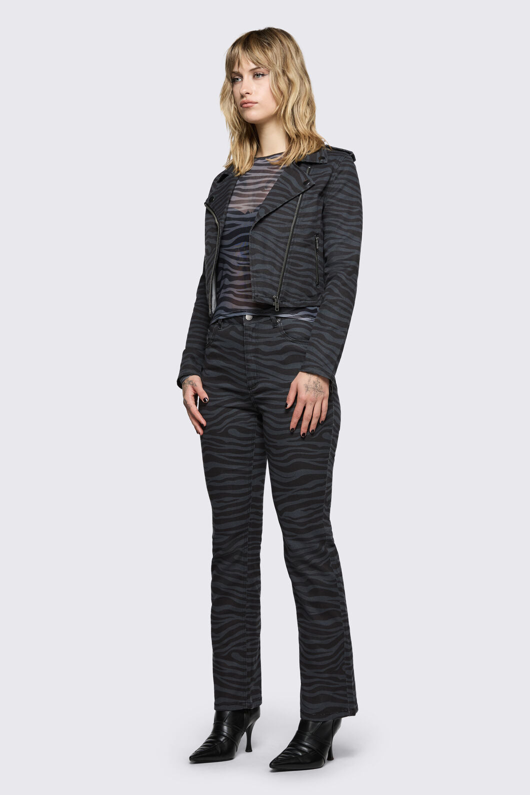 Dangerfield - Untamed Stripe Jacket - grey