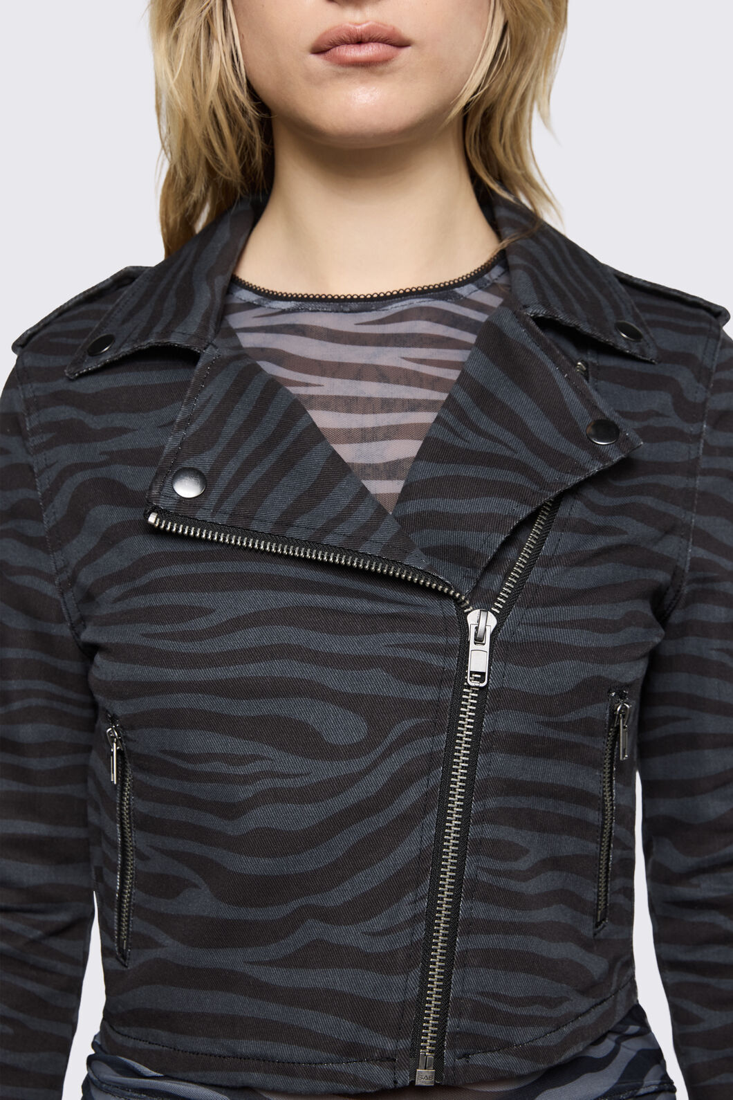 Dangerfield - Untamed Stripe Jacket - grey