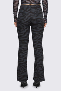 Dangerfield - Untamed Stripe Flare Jean - grey