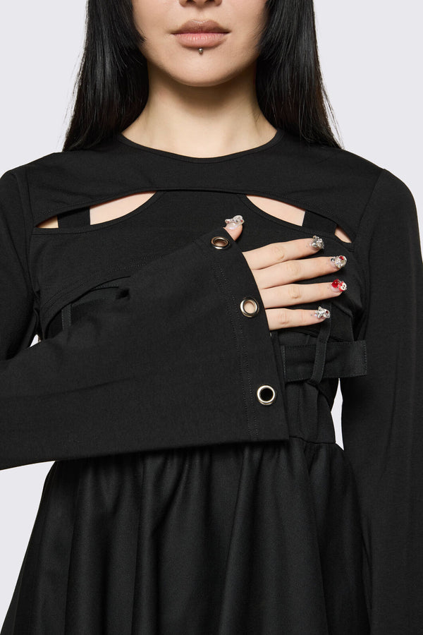 Dangerfield - Cindy Cut Out Sleeves - black