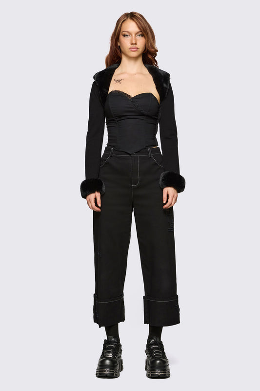 Dangerfield - Cindy Trim Sleeves - black