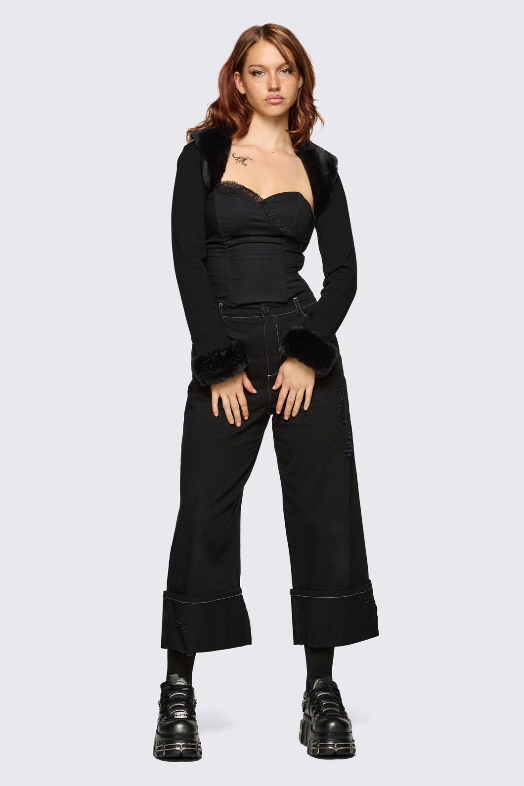 Dangerfield - Cindy Trim Sleeves - black