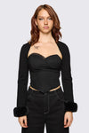 Dangerfield - Cindy Trim Sleeves - black