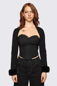 Dangerfield - Cindy Trim Sleeves - black