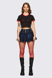Dangerfield - Delulu Cropped Tee - black